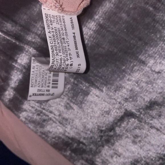 Zara Nude pink mesh flamingo detail bodysuit New Sz S - Picture 13 of 15